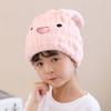 HOMOCONO 2-Pack Quick-Drying Coral Fleece Hair-Drying Towels with Bunny Ears, Absorbent Hair Turbans for Swimming and Spa Days, Pink view 4