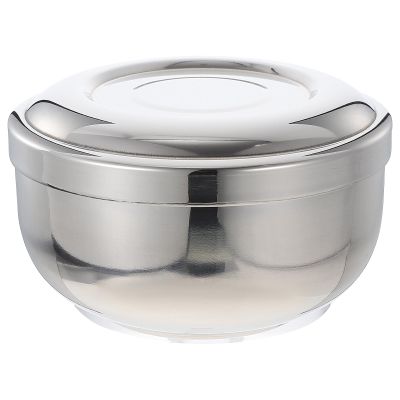 SOLUSTRE Stainless Steel Shaving Bowl, Silver, Large Capacity