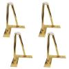 Metal Furniture Legs, 4-Piece Triangular Metal Legs, Multicolor (1040) cm (Gold, 15 cm) view 1