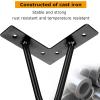 Metal Furniture Legs, 4-Piece Triangular Metal Legs, Multicolor (1040) cm (Gold, 15 cm) view 3