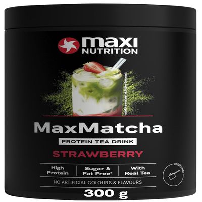 MaxiNutrition MaxMatcha Protein Powder, Strawberry, 300 g, 21 g Protein