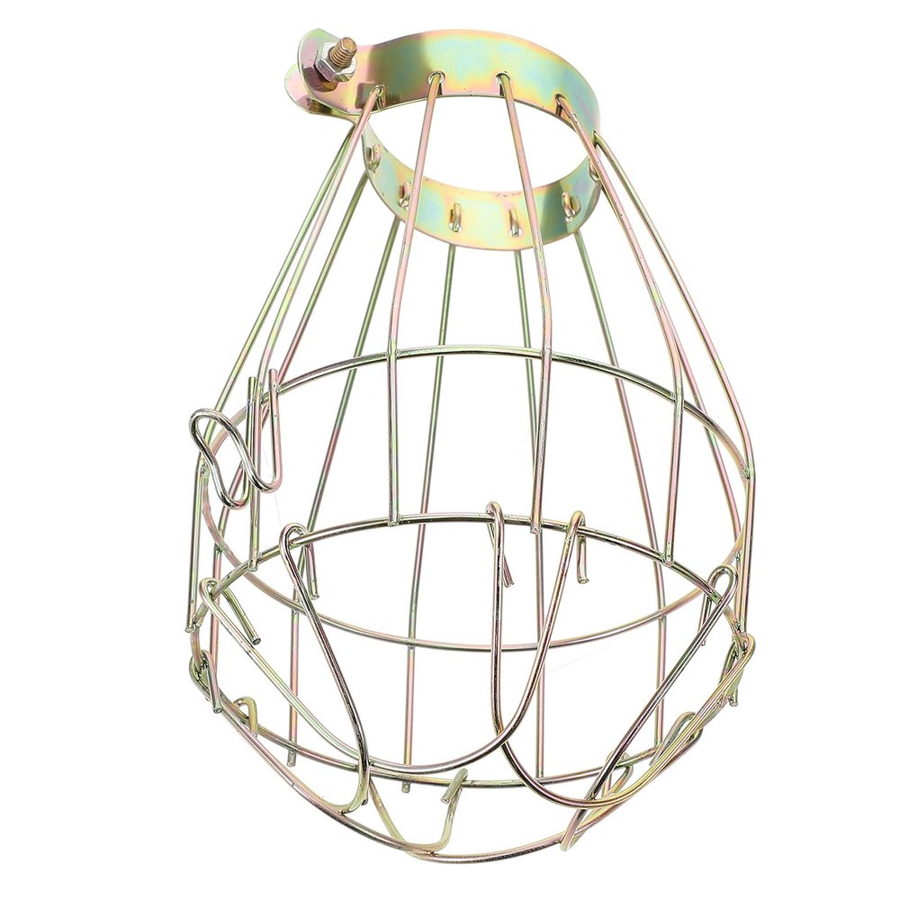 KAJNBN Heat Lamp Cover with Heat Guard, Iron, Gold