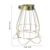 KAJNBN Heat Lamp Cover with Heat Guard, Iron, Gold view 2