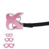 Blaihild Hamster Harness and Leash Set, Faux Leather, Adjustable Striped Vest for Small Animals, Perfect for Outdoor Adventures (PINK) view 3