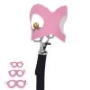 Blaihild Hamster Harness and Leash Set, Faux Leather, Adjustable Striped Vest for Small Animals, Perfect for Outdoor Adventures (PINK) view 4