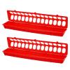 Kichvoe Pigeon Feed Boxes, 2-Pack, Plastic, with Splash Guards, 500 × 125 × 80 mm view 1