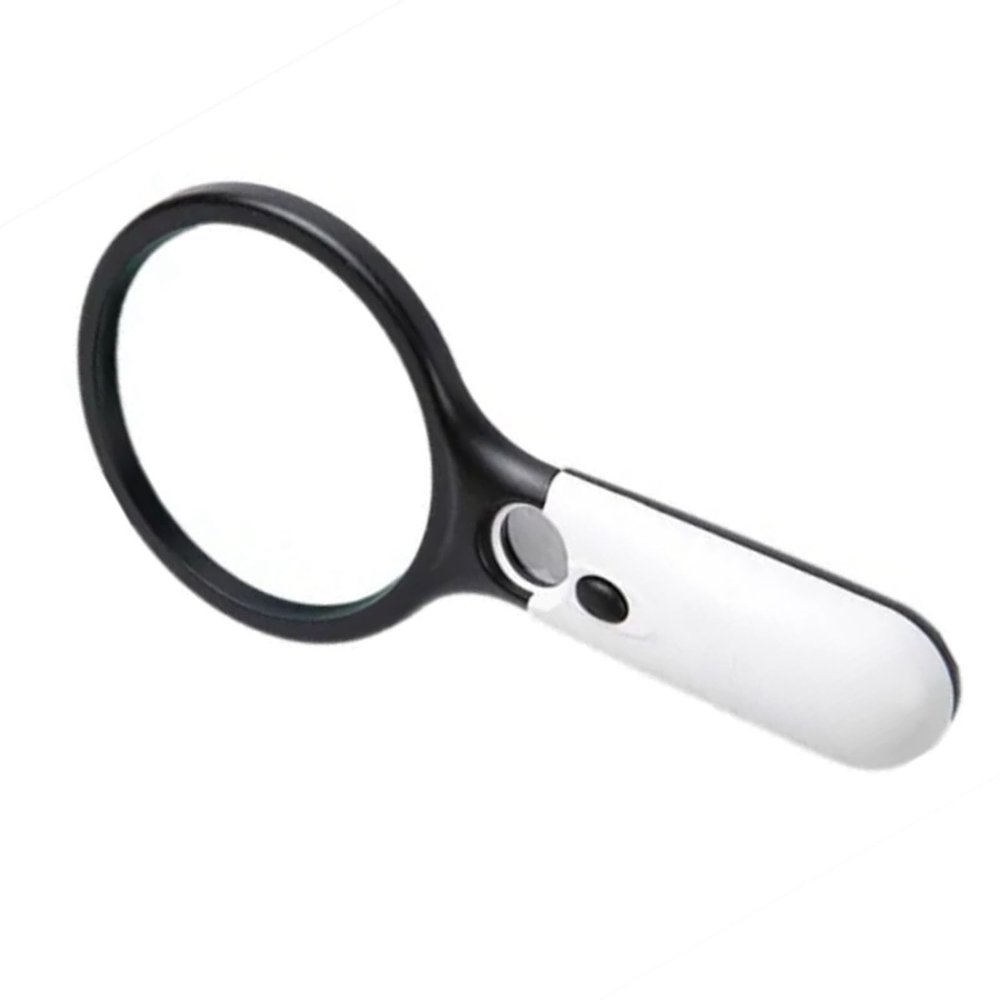 ViaGasaFamido Handheld Magnifying Glass with LED Light and Two Lenses for Reading and Classroom Use