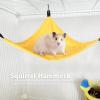 Blaihild Small Animal Triangle Hammock, Canvas Material, Comfortable Bed for Squirrels, Hamsters, and Guinea Pigs (Yellow) view 3