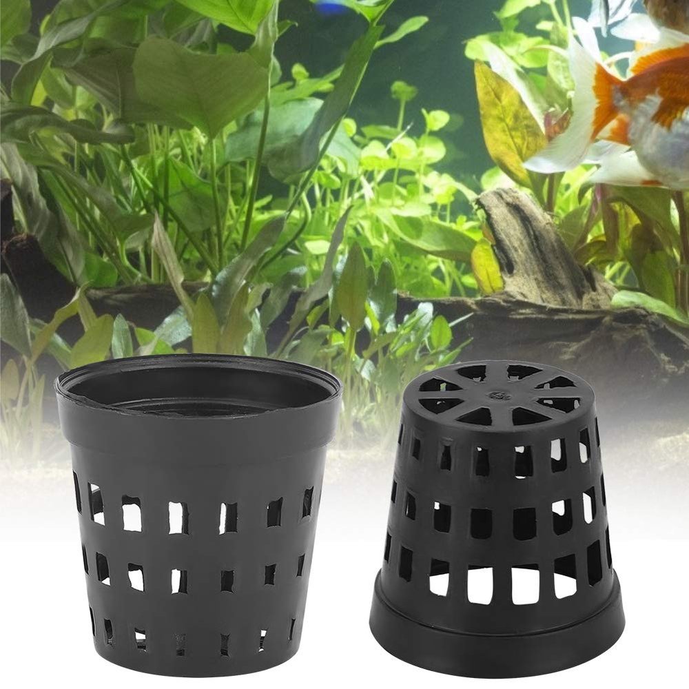 Blaihild 30 Pack Black Plastic Aquarium Plant Baskets