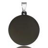 Round Stainless Steel Dog ID Tags, Engravable, 15–35 mm, 30-Piece Set (Round Outer Hole, Black, Blank, 20 mm) view 1