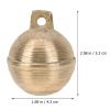 CIYODO 2-Piece Brass Pet Bells, Medium Size, Lightweight Dog Collar Pendants with Clear Sound for Animal Training and Farm Animals view 2