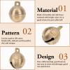 CIYODO 2-Piece Brass Pet Bells, Medium Size, Lightweight Dog Collar Pendants with Clear Sound for Animal Training and Farm Animals view 3