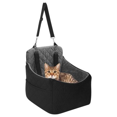 MEELRYD Dog Car Seat for Small to Medium Dogs up to 15 kg, Gray/Black