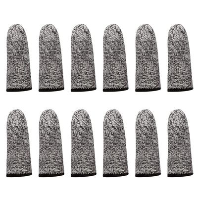 12 Cut-Resistant Finger Protectors, Reusable, Non-Slip, 5.5 cm