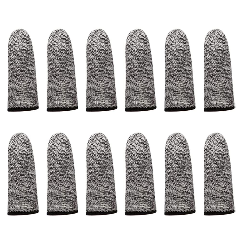 12 Cut-Resistant Finger Protectors, Reusable, Non-Slip, 5.5 cm