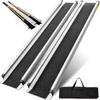Portable Aluminum Wheelchair Ramps, 272 kg Capacity, 2-Piece Telescoping Ramps with Carry Bag, Silver, 7 ft view 1