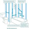 Safety Grab Bar, Wall-Mounted Aluminum, 50 cm view 4