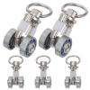 Metal Curtain Rollers for Curtain Tracks, 5 Pieces with 360° Swivel Hooks view 1