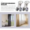 Metal Curtain Rollers for Curtain Tracks, 5 Pieces with 360° Swivel Hooks view 3