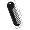 Portable Stainless Steel Beard Comb for Men, Black Zinc Alloy view 2