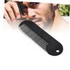 Portable Stainless Steel Beard Comb for Men, Black Zinc Alloy view 3