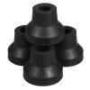 HEANUJJ Rubber Tips for Crutches, 4-Pack, 13 mm, Black, Non-Slip, for Quad Canes and Walking Aids view 1
