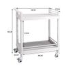 JKJZSALJ Multifunctional Storage Trolley, Mobile Rolling Cart for Medical Equipment and Beauty Salons, 54 x 37 x 90 cm view 2