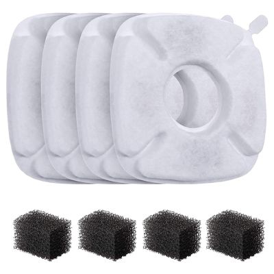 ZwaitL Replacement Filters for Pet Water Fountains, 4-Pack