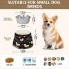 Cute Small Non-Slip Stackable Stainless Steel Food and Water Bowls for Dogs and Puppies, Floral Pattern view 3