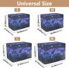 KAAVIYO Blue Purple World Map Dog and Cat Crate Cover, Waterproof Pet Crate Cover for Indoor and Outdoor Use view 3
