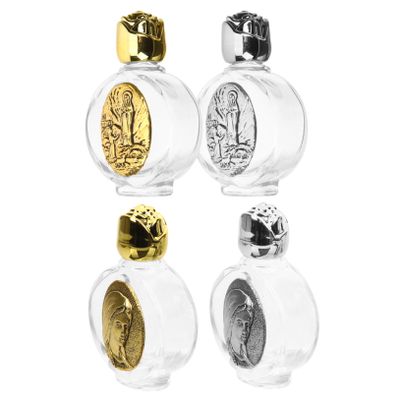 Decorative Glass Bottles, 4-Piece Set, for Holy Water and Perfume