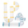 IMIKEYA 2-Piece PP Hamster Tubes and Tunnels with Removable Design for Hamsters and Guinea Pigs view 1