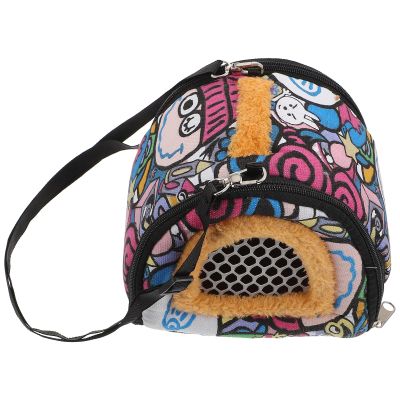 EXAOMBLE Small Animal Carrier Bag, Lightweight and Sturdy, Canvas and Plush, for Hamsters and Hedgehogs