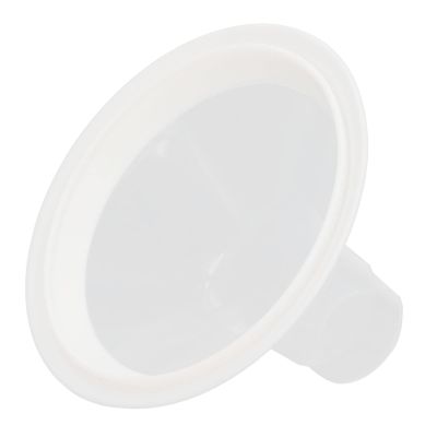 Leakproof Flexible Breast Pump Flange with Soft Silicone White Rim, 24 mm/0.94 in