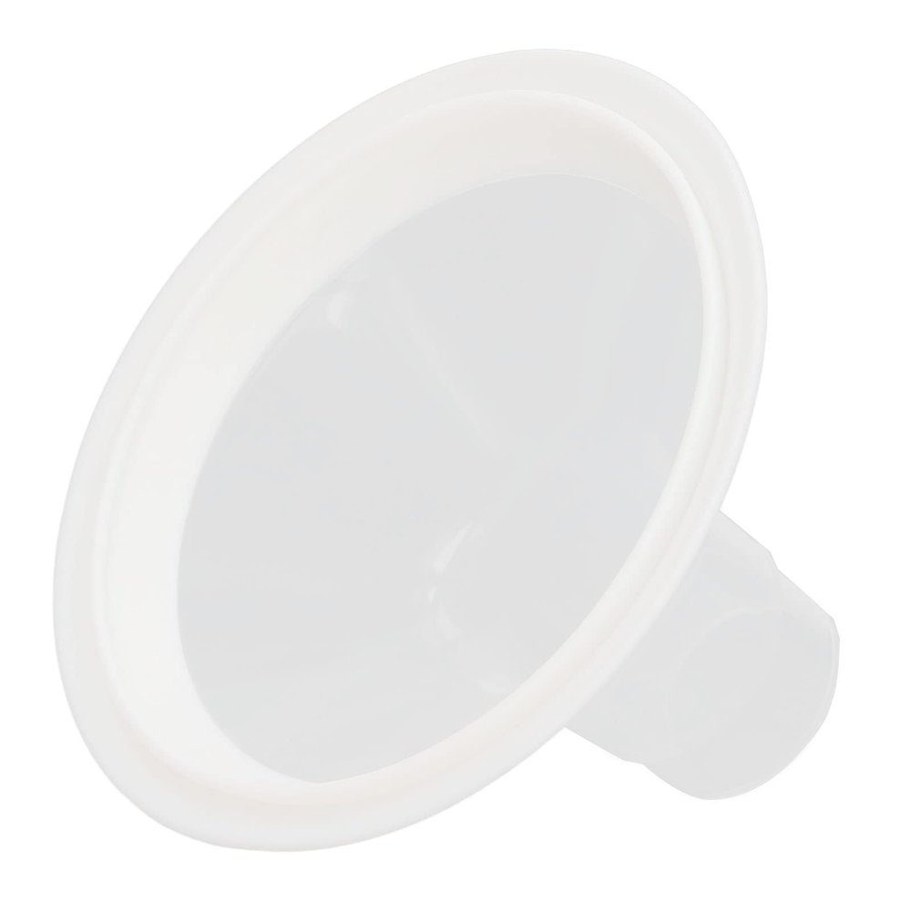 Leakproof Flexible Breast Pump Flange with Soft Silicone White Rim, 24 mm/0.94 in