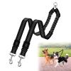 Double Dog Leash for 2 Dogs, 360° Tangle-Free, Adjustable, Black view 1