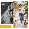 Double Dog Leash for 2 Dogs, 360° Tangle-Free, Adjustable, Black view 4