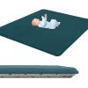 Baby Crawling Mat, 3 cm Thick Play Mat, Short-Pile Nursery Rug, Non-Slip Backing, 90 x 100 cm, Green view 1