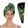Chintiz Microfiber Hair Towel for Women, Tropical Chameleon view 1