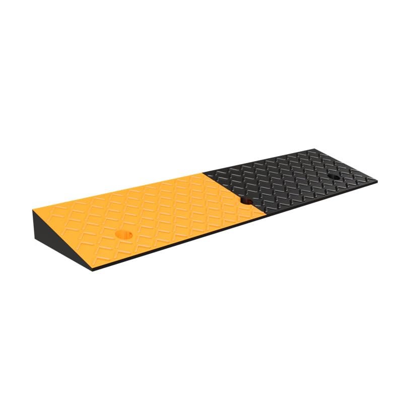 HENANCXF Wheelchair Ramp, Non-Slip Surface, for Cars, Mobility Scooters and Wheelchairs, Yellow/Black, 100 x 25 x 7 cm