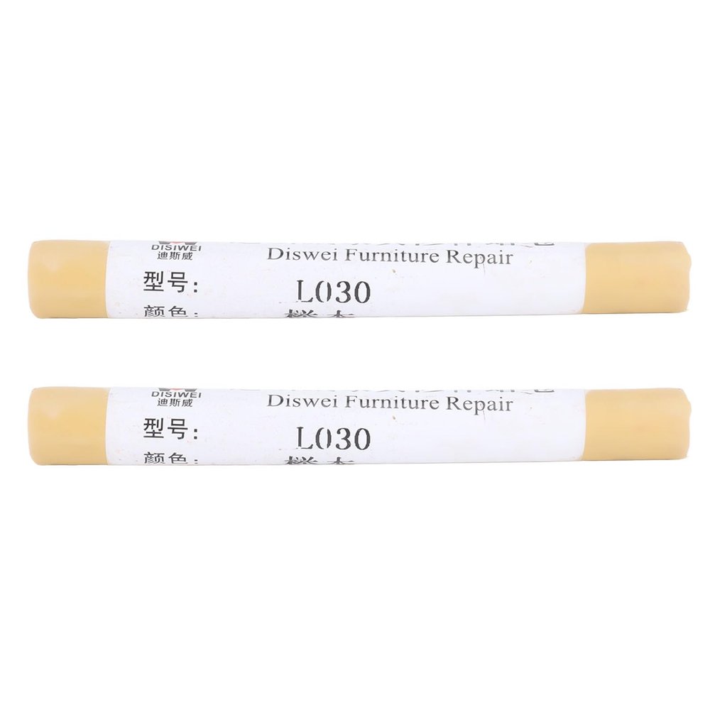 Wood Furniture Repair Wax Crayons, Easy-to-Use Scratch Repair, 2 Pieces, Beech