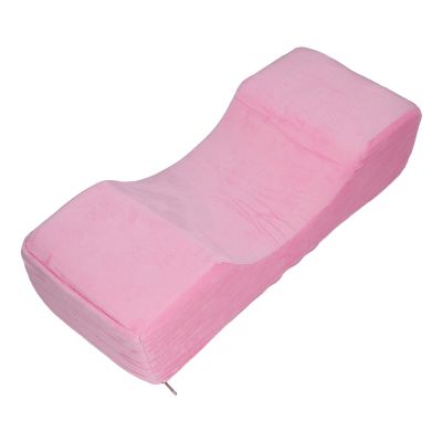 Ergonomic Eyelash Extension Pillow, Memory Foam with Breathable Fabric Cover, Pink