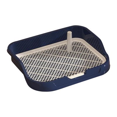 RoaQinFo Dog Toilet with Training Pad Holder, Navy