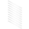 Alipis 50-Piece Adjustable Plastic Shirt Collar Stays, White view 1
