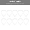 Alipis 50-Piece Adjustable Plastic Shirt Collar Stays, White view 2