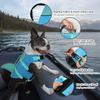 Racocou Shark Dog Life Jacket, High-Buoyancy Swim Vest with Removable Front Float and Rescue Handle, Green, XS view 3