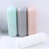 Rengue Travel Toothbrush Case, 2-Pack, Portable Toothbrush Holder with Non-Slip Gear Design and Dustproof Cover, Green view 3