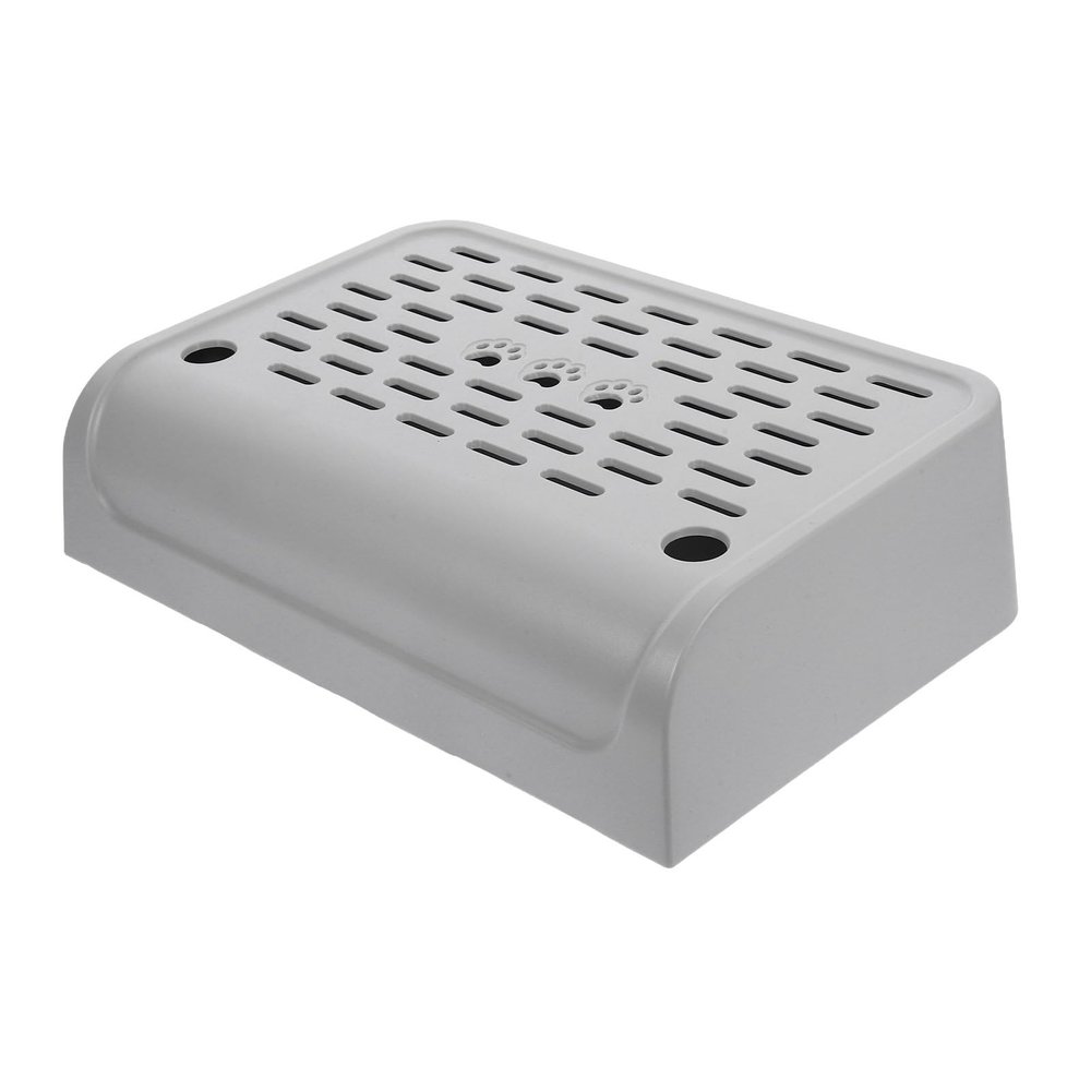 GALPADA ABS Step Pedal and Cat Stairway for Litter Boxes, Portable and Easy to Clean, Silver, for Small and Senior Cats