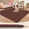 Foldable Baby Crawling Mat, 120 x 250 cm, Brown, 2 cm Thick, Non-Slip view 3