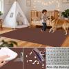 Foldable Baby Crawling Mat, 120 x 250 cm, Brown, 2 cm Thick, Non-Slip view 4
